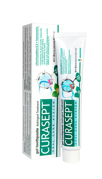 Pasta do zębów CURASEPT ADS 720 z chlorheksydyną 0,20% i oczarem wirginijskim